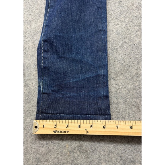 Uniqlo Selvedge Jeans Mens 32x33 Blue Slim Straight Kaihara Japanese Raw Denim - Picture 15 of 15